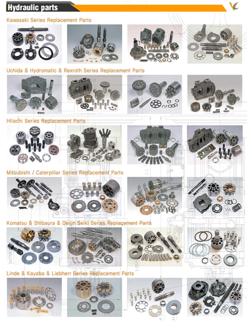 Hydraulic Pump Spare Part Cylinder Block, Drive Shaft, Spport Plate, Swash Plate, Shoe Plate, Piston Shoe, Set Plate, Ball Guide, Disk Spring, Valve Plate (L/R)