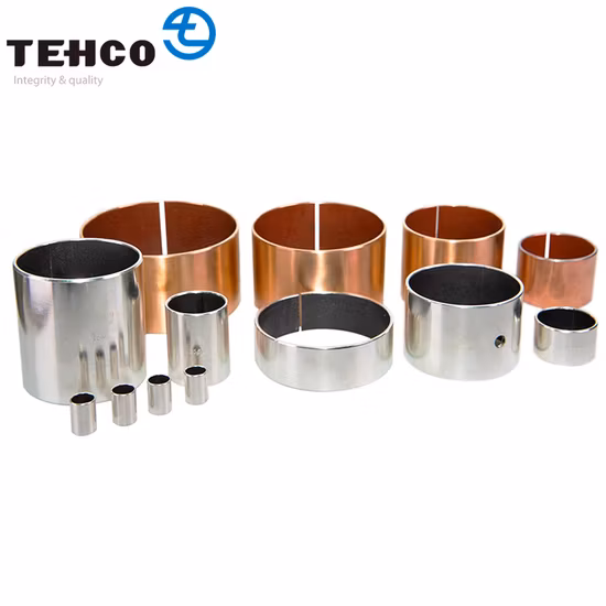 Forest Machine FB090 Oilless Bearing Made of CuSn8P with Diamonf Oil Sockets Wrapped Bronze Sliding Self Lubricating Bushing