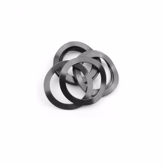 Junta de aço de alta pressão personalizada OEM Arruela plana DU feita de pó de bronze de base de aço e PTFE preto para máquina de impressão.
